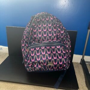 NYC Pink and Black Geometric Backpack